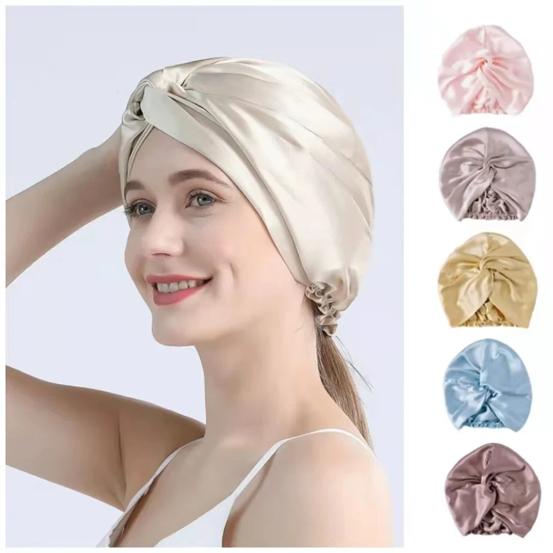 Bonnet en Soie pour Nuit Douce