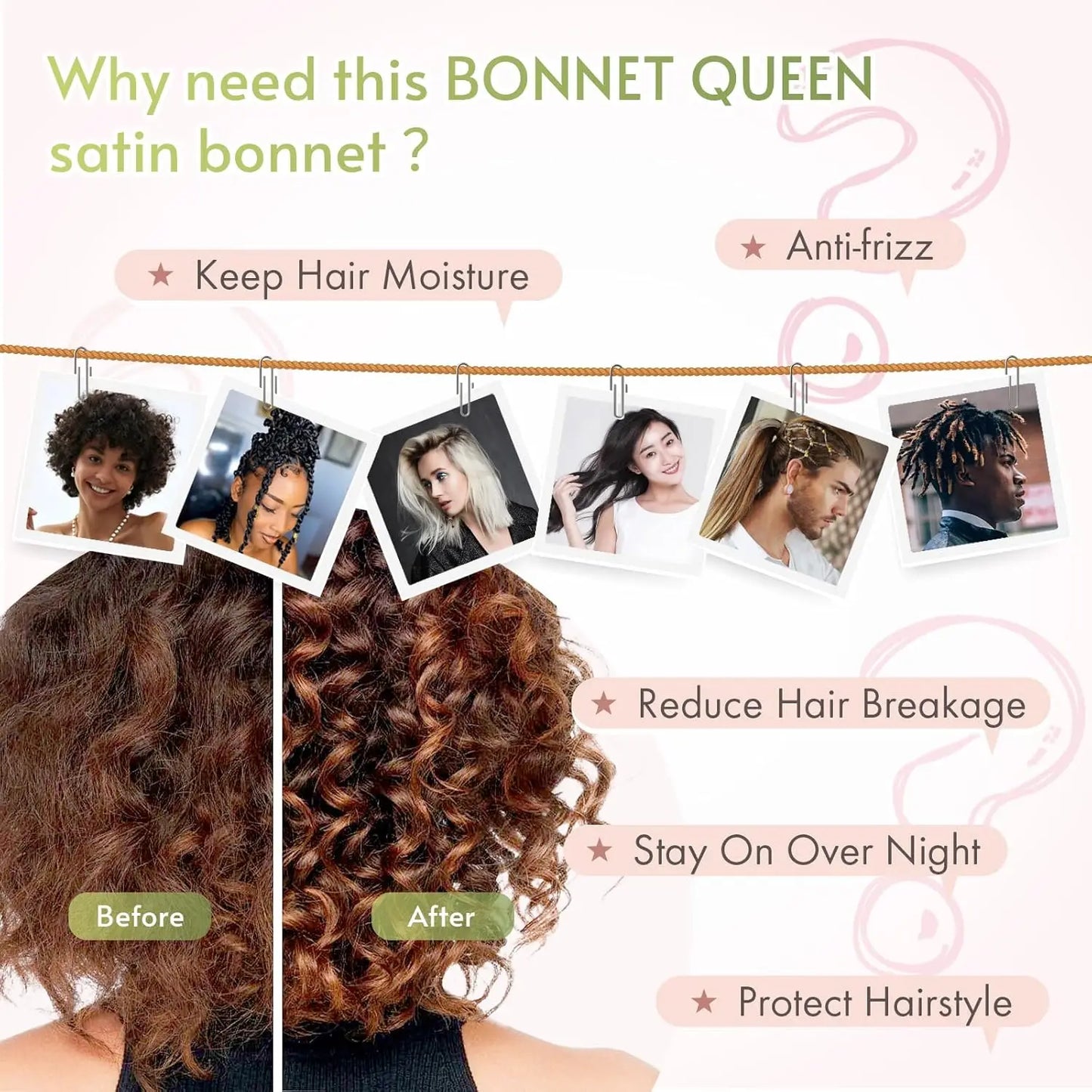 Bonnet de Nuit en Satin Confortable