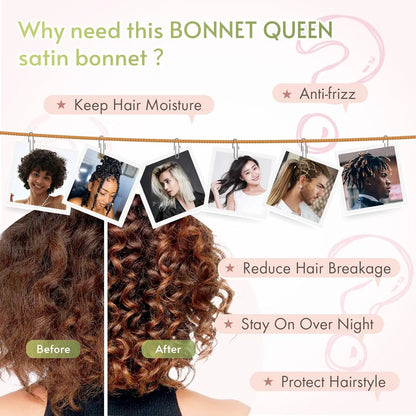 Bonnet de Nuit en Satin Confortable
